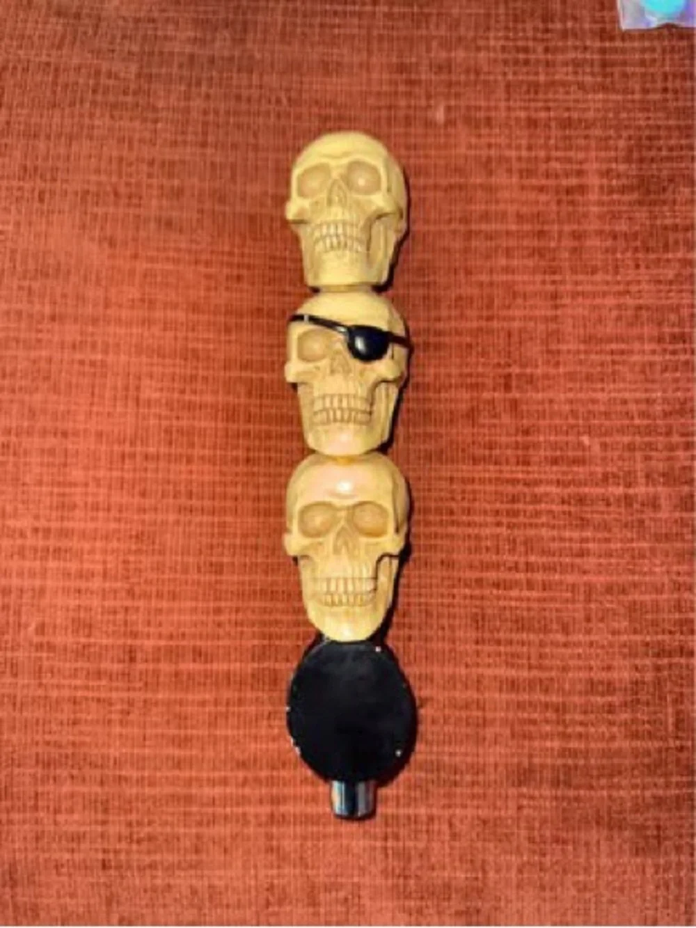 3-tier Tall Skull Draft Beer Tap Handle